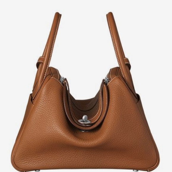 Hermès Lindy 30 in Taurillon Gold clemence 2017 - Picture 9 of 9